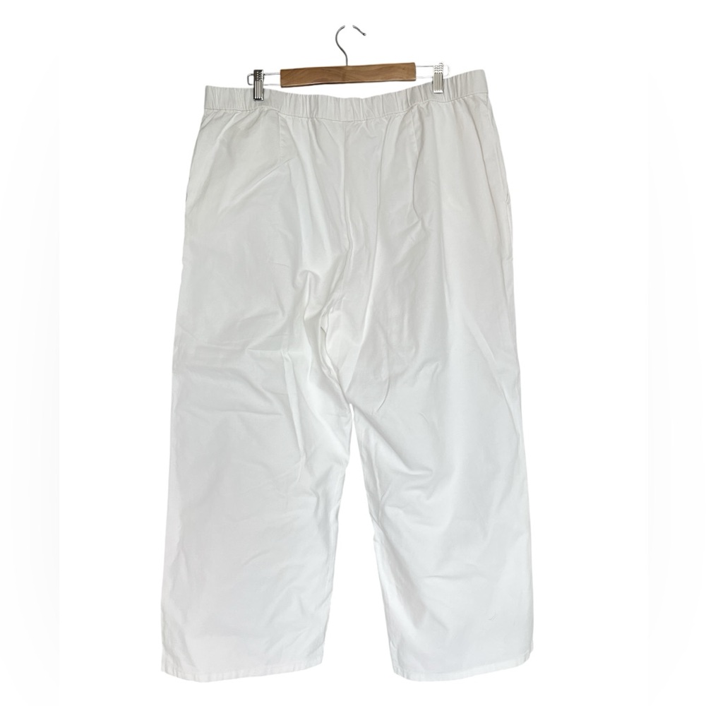 EILEEN FISHER White Cotton Pants Size 1X - Picture 2 of 7
